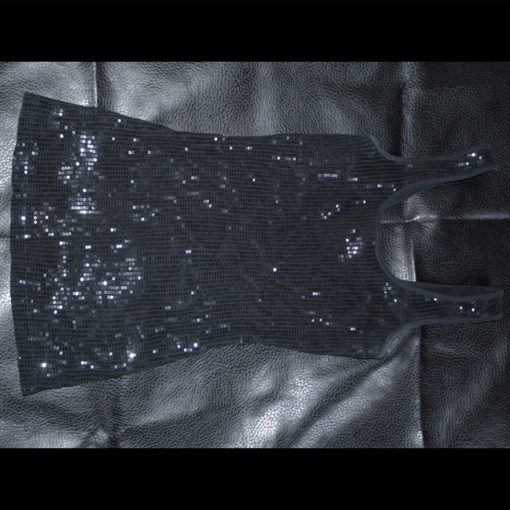 Black EXPRESS Sequin Tank Top